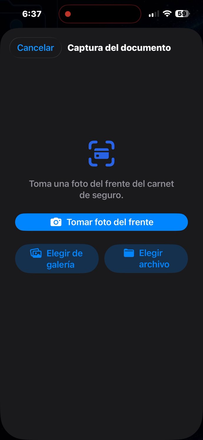 Selector de tipo de documento