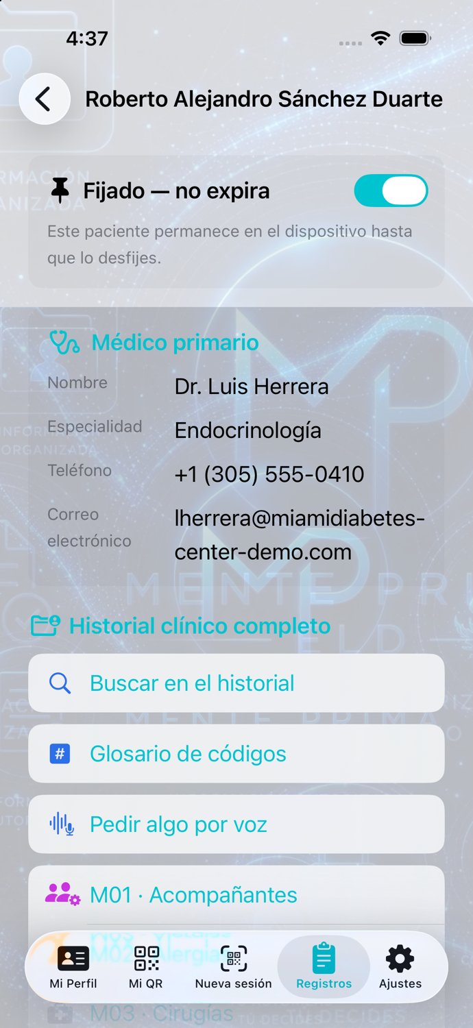 Historial clínico completo — herramientas
