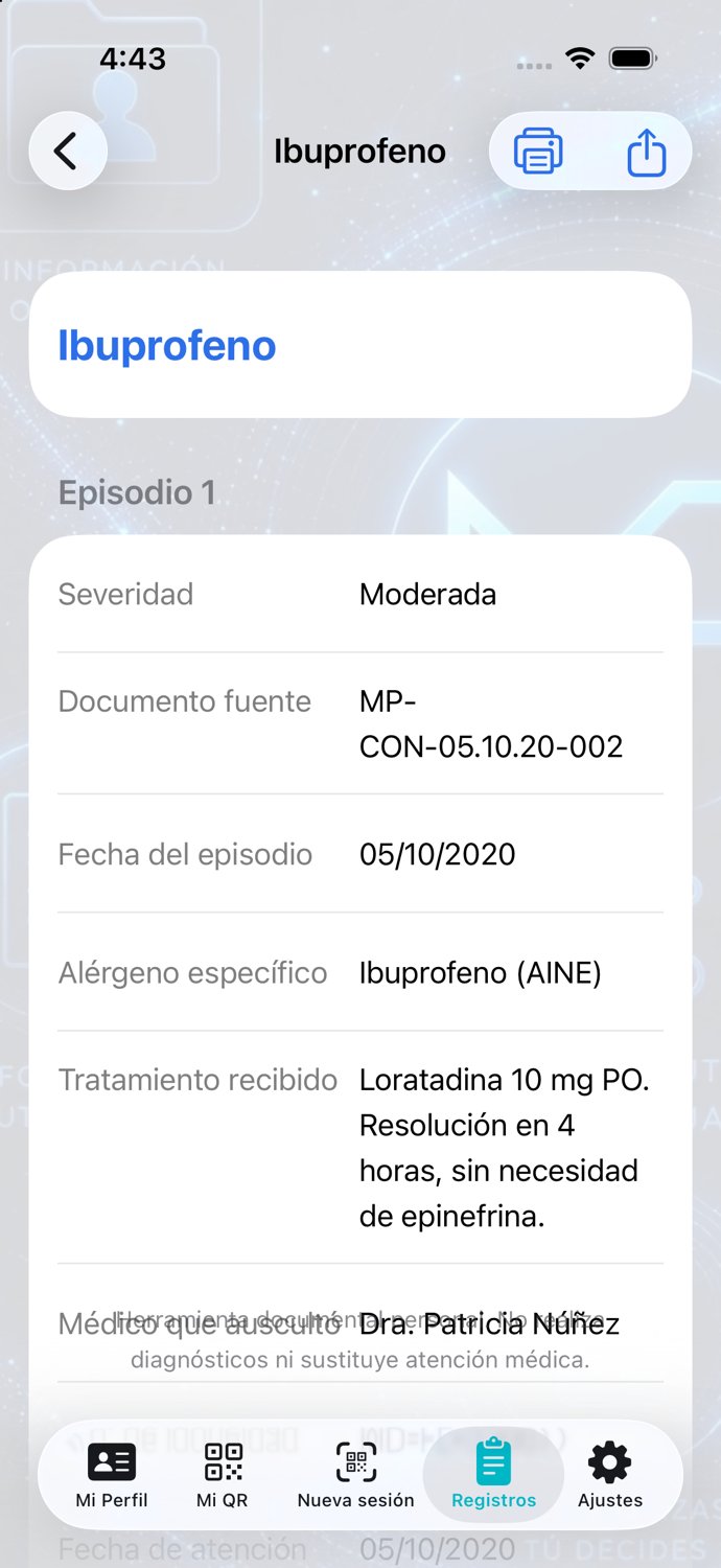 M02 · Alergias — episodio con ibuprofeno