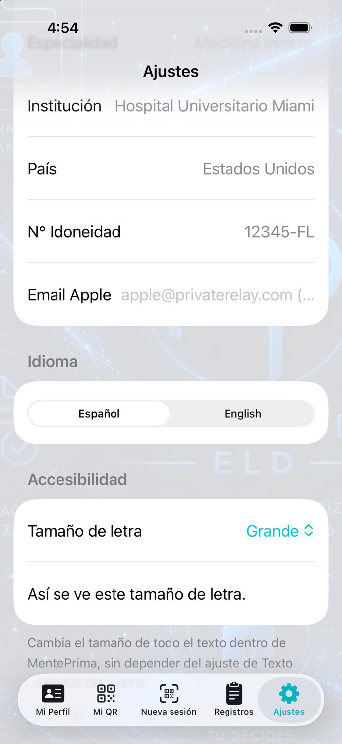 Ajustes — idioma y accesibilidad